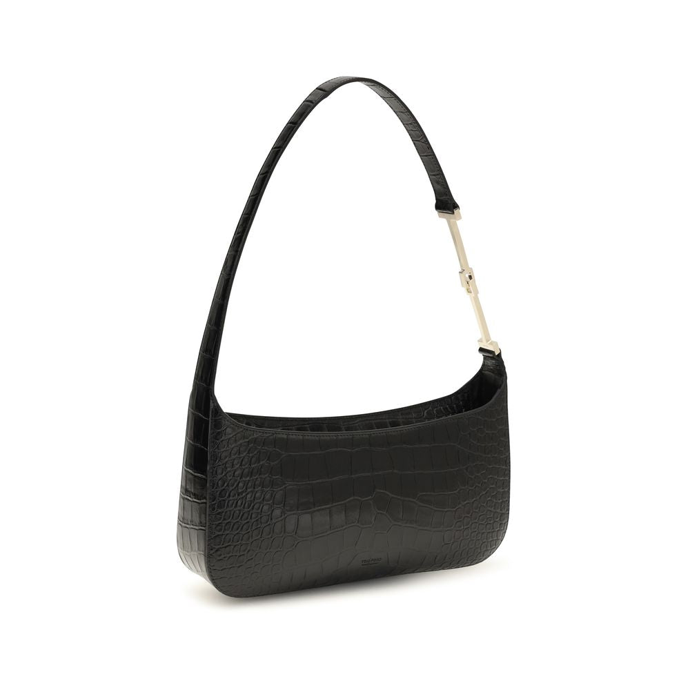Tom Ford Black Calf Leather Bos Taurus Shoulder Bag for Women