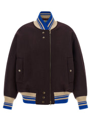 Dries Van Noten Purple Wool Bomber