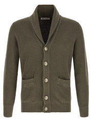 Brunello Cucinelli Bicolor Cotton Cardigan