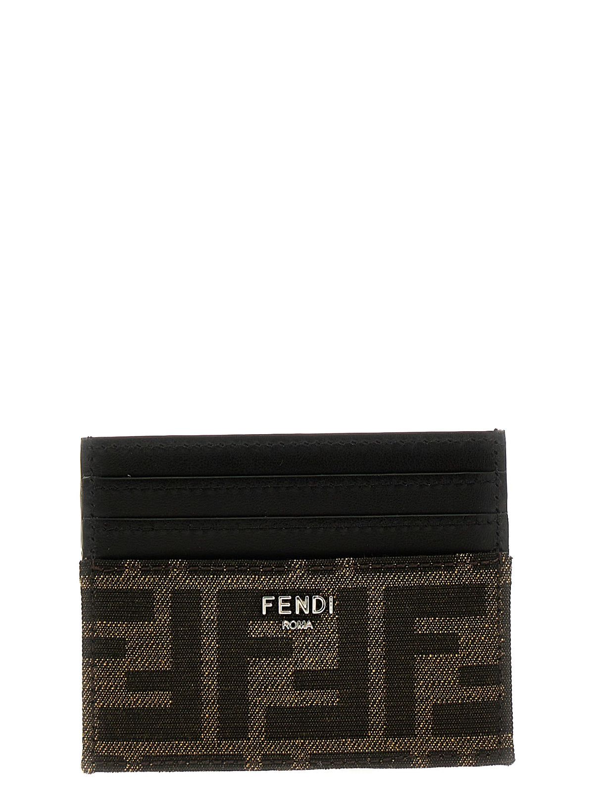 Fendi Brown Calfskin Cardholder for Men