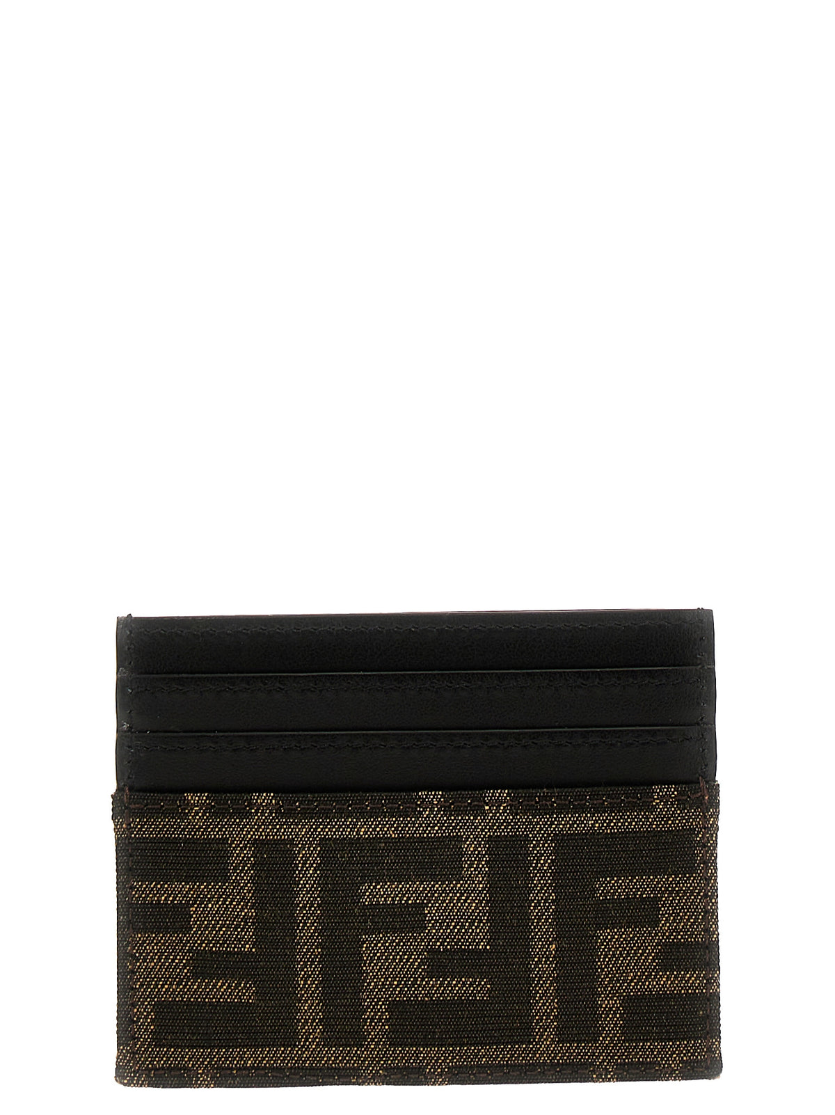 Fendi Brown Calfskin Cardholder for Men