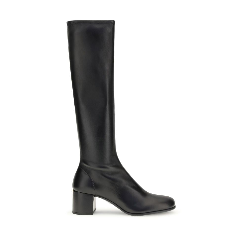 Prada Black Lamb Ovis Aries Ankle Boots for Women
