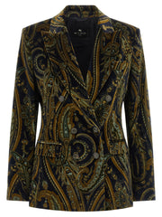 Etro Blue Cotton Blazer for Women