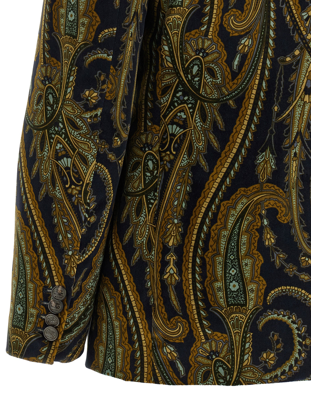 Etro Blue Cotton Blazer for Women