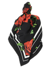 Dolce & Gabbana Black Silk Foulard