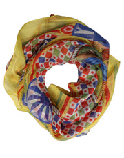 Dolce & Gabbana Multicolor Silk Carretto Foulard Scarf