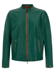 Diesel Bicolor Lamb Leather Leather Jacket
