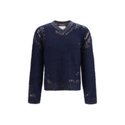 Maison Margiela Blue Cotton Sweatshirt