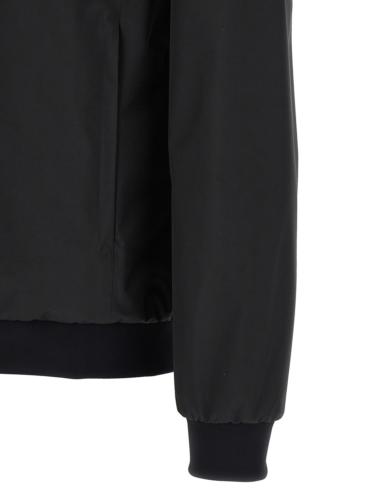 Herno Black Polyester Bomber for Men