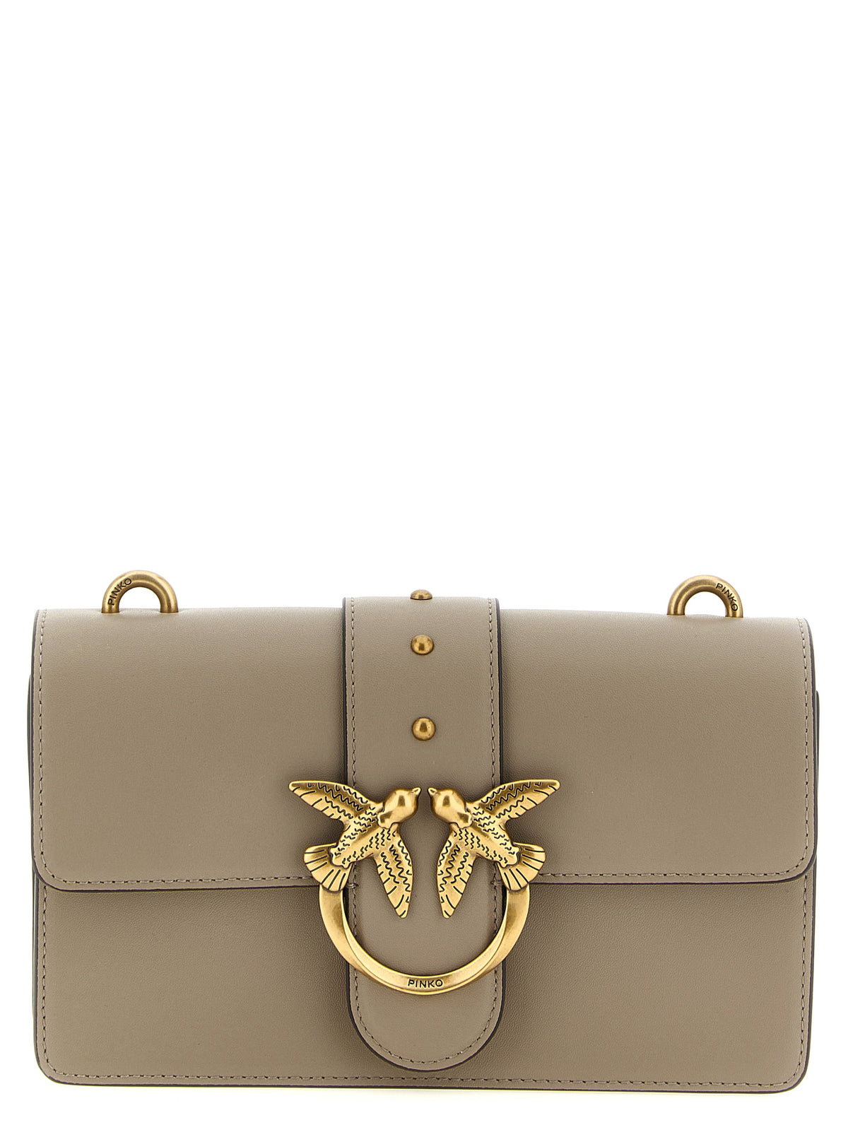 PINKO Gray Calfskin Crossbody Bag for Women