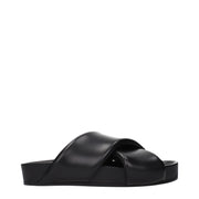 Jil Sander Black Leather Slippers