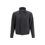Lardini Gray Wool Oves Aries Bomber
