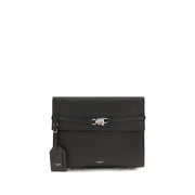 Dolce & Gabbana Black Calf Leather Bos Taurus Shoulder Bag