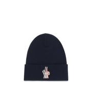 Moncler Grenoble Blue Wool Oves Aries Beanie