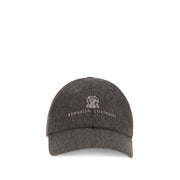 Brunello Cucinelli Brown Wool Oves Aries Cap (Baseball Hat)