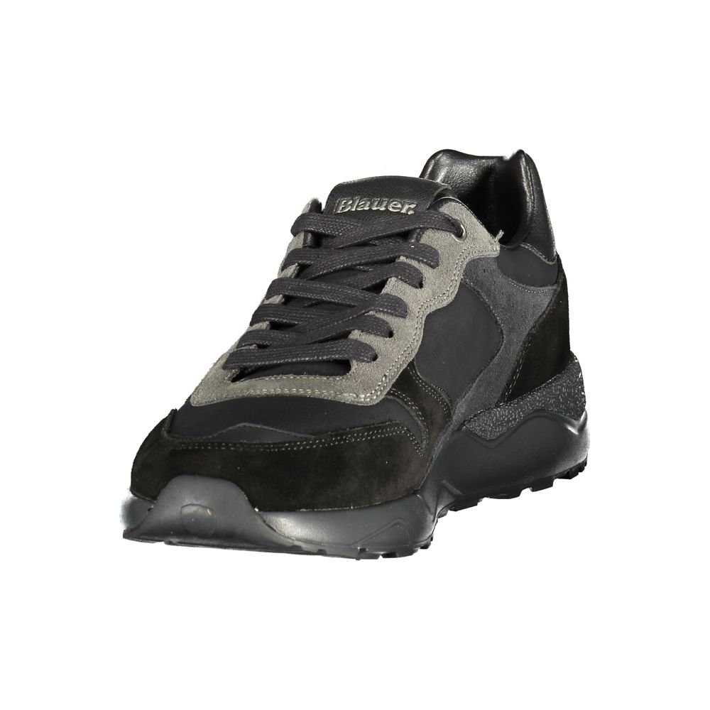 Blauer Black Polyester Athletic Sneakers for Men