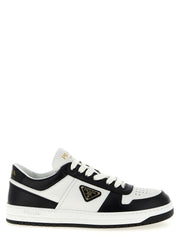 Prada Bicolor Calfskin Low Top Sneakers