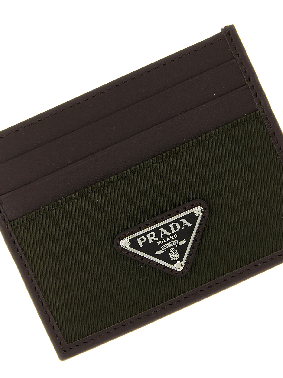 Prada Bicolor Recycled Polyamide Cardholder