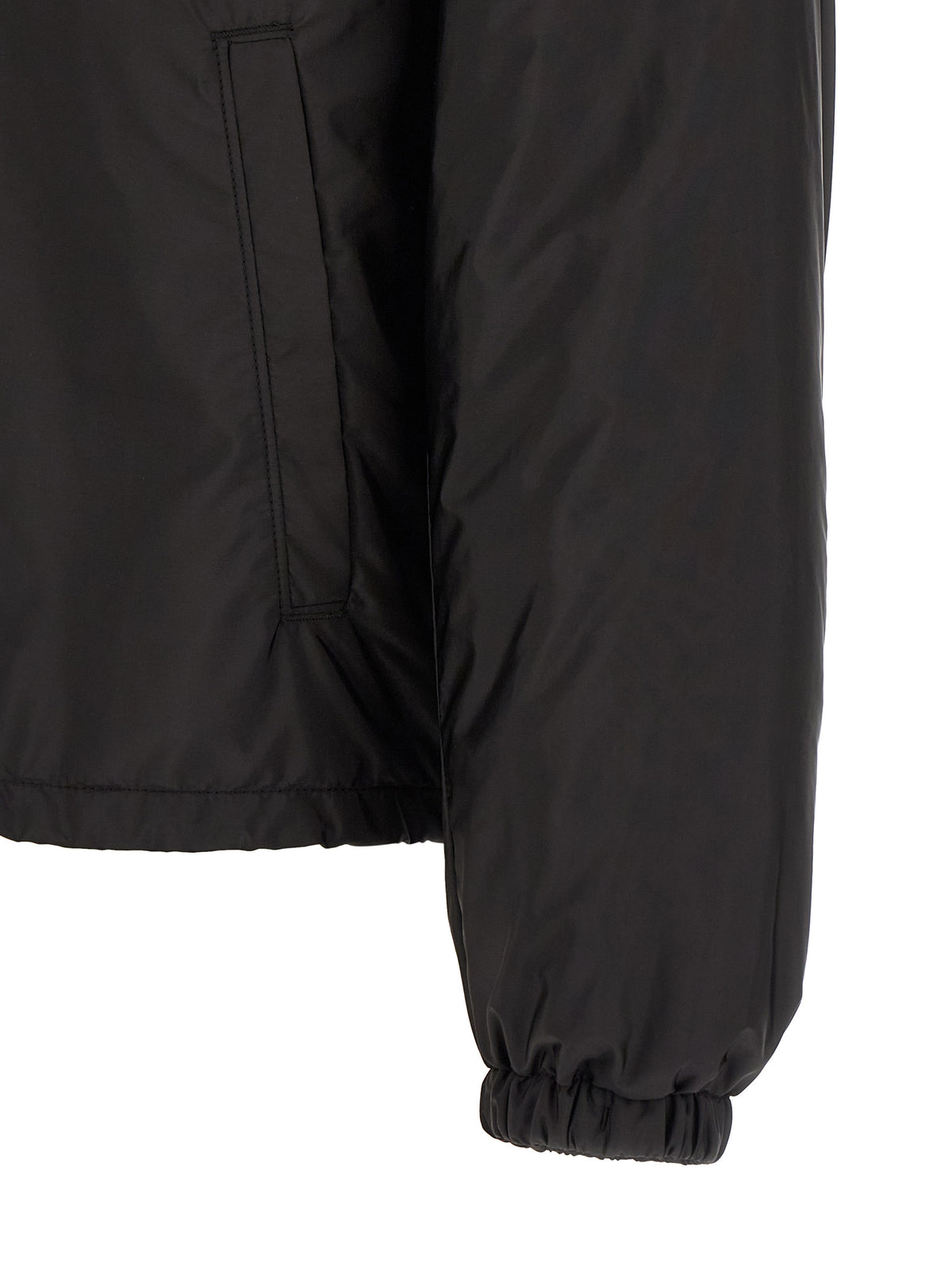 Prada Black Recycled Polyamide Full-Length Jacket for Men