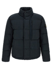 Stone Island Blue Cotton Full-Length Jacket