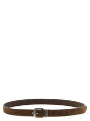 Brunello Cucinelli Brown Bull Skin Belt