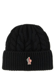 Moncler Grenoble Black Virgin Wool Beanie