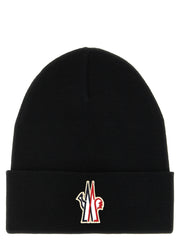 Moncler Grenoble Black Virgin Wool Beanie