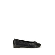 Tory Burch Black Calf Leather Bos Taurus Ballet Flats for Women