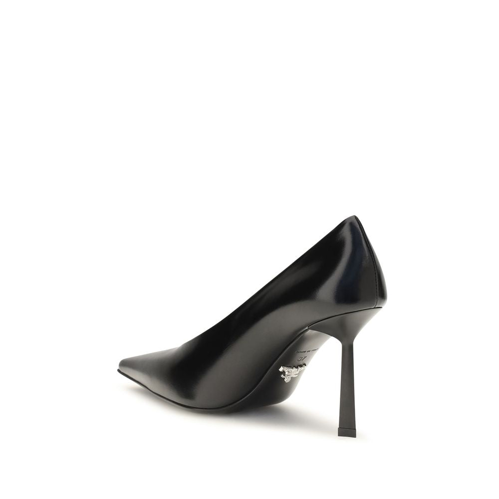 Prada Black Goatskin High Heel Pumps for Women