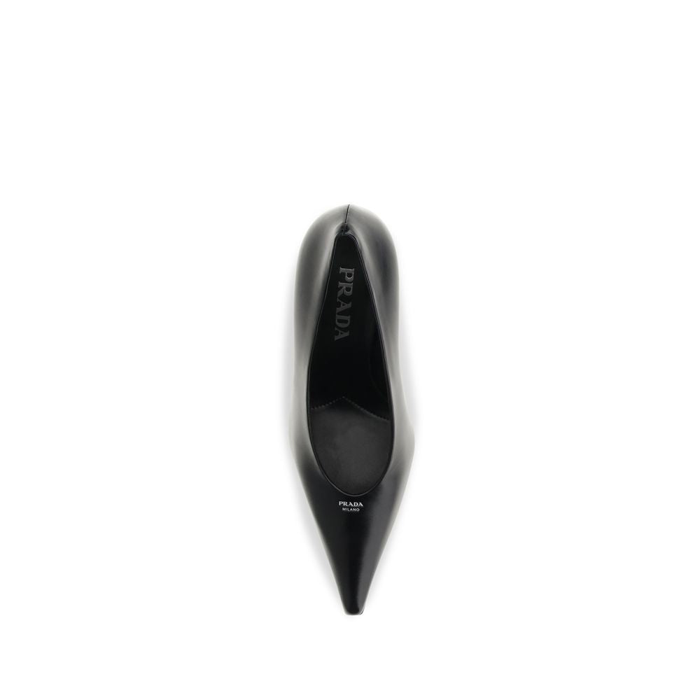 Prada Black Goatskin High Heel Pumps for Women