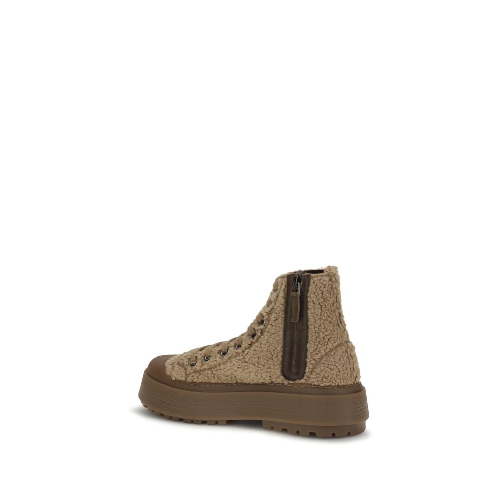 Casadei Brown Polyester Athletic Sneakers for Women
