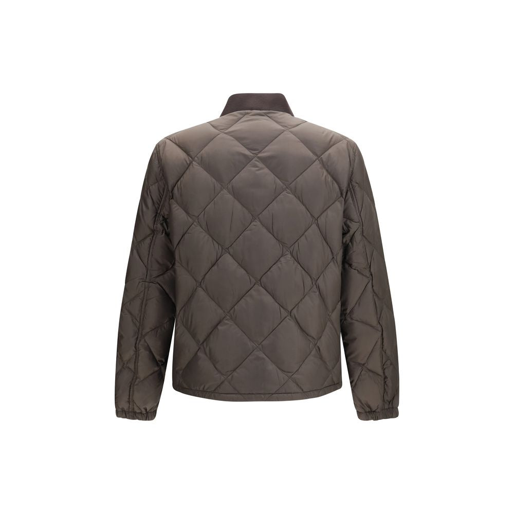 Prada Bicolor Recycled Polyester Full-Length Jacket for Men
