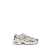 New Balance Beige Fabric Athletic Sneakers for Women