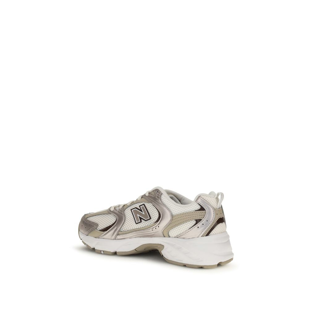 New Balance Beige Fabric Athletic Sneakers for Women
