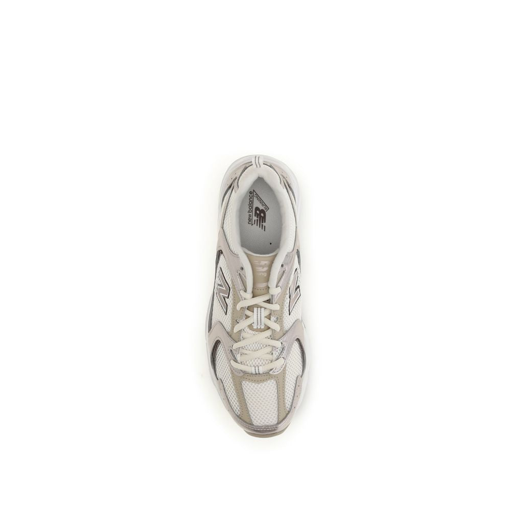 New Balance Beige Fabric Athletic Sneakers for Women