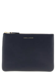 Comme des Garçons Blue Cowhide Cardholder for Unisex