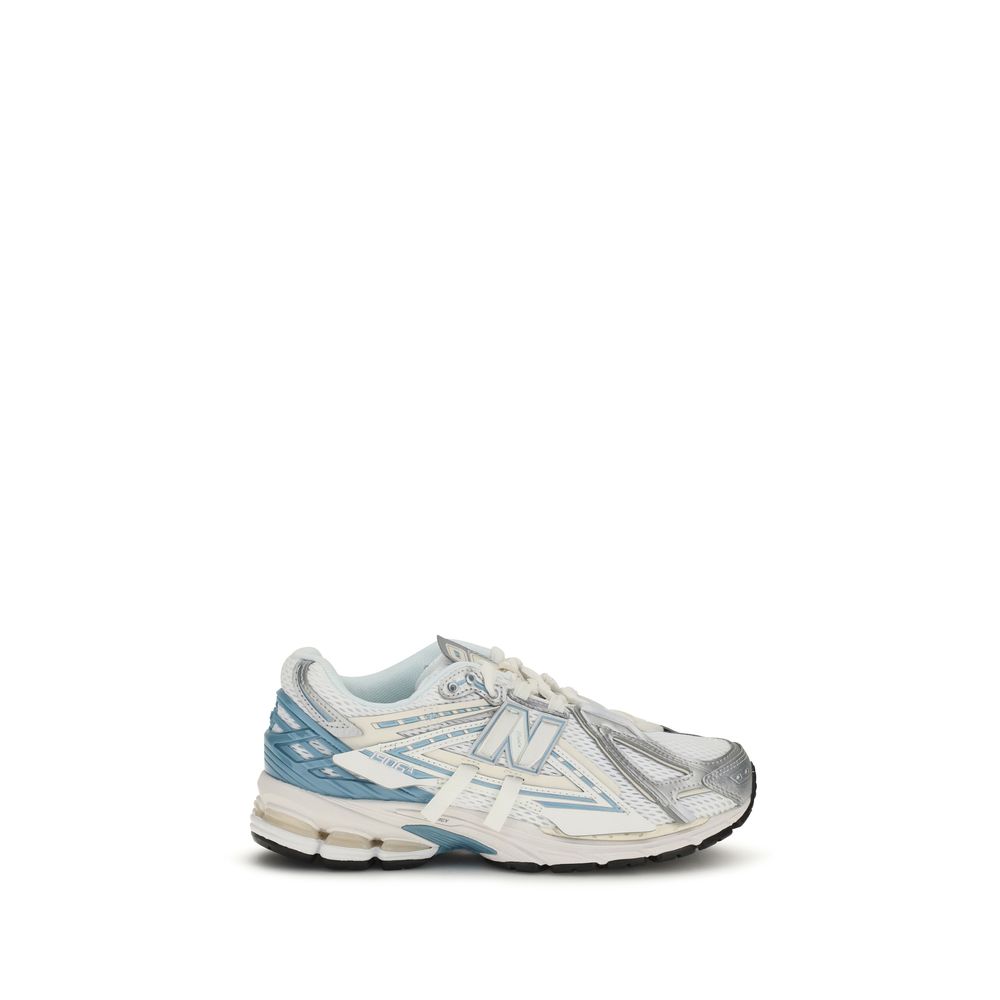 New Balance White Fabric Athletic Sneakers for Women