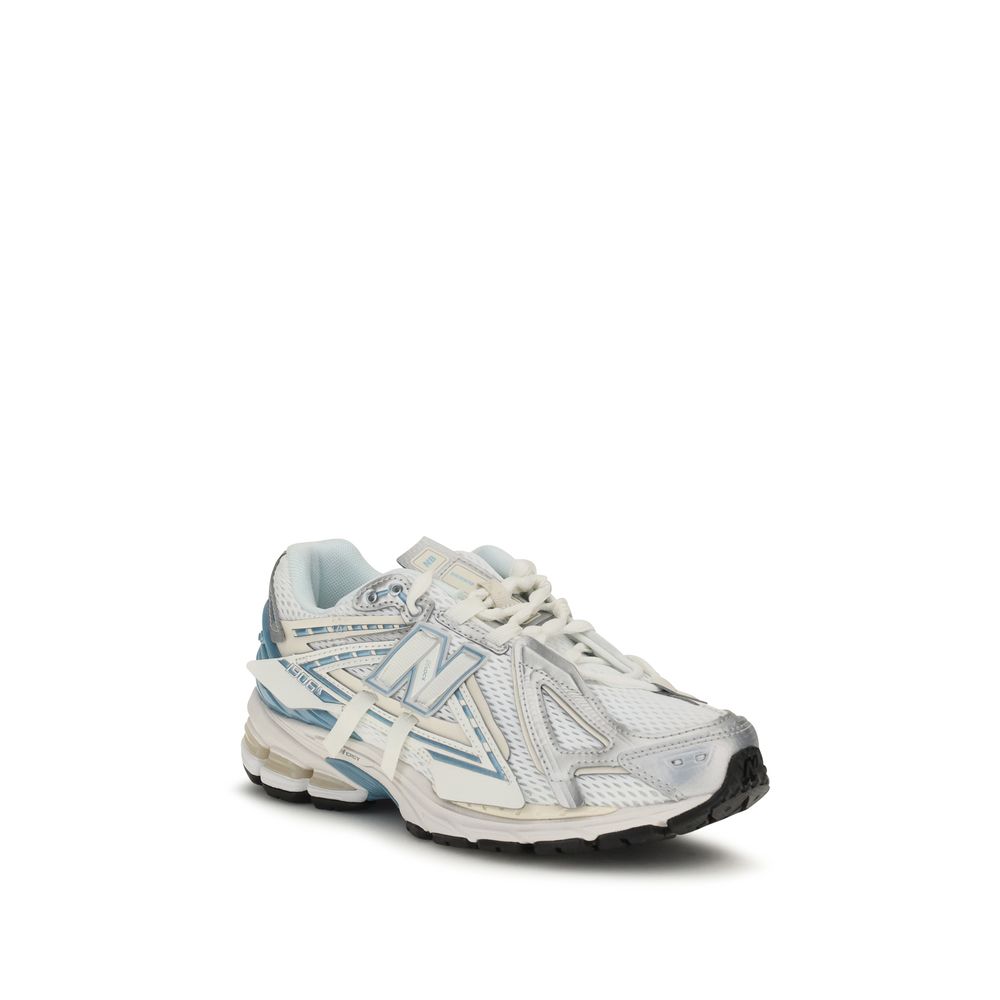 New Balance White Fabric Athletic Sneakers for Women