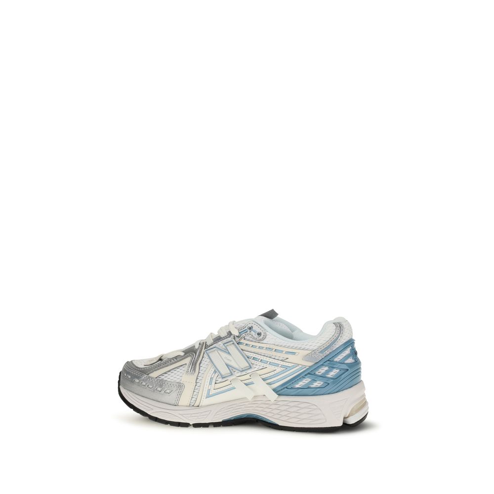 New Balance White Fabric Athletic Sneakers for Women