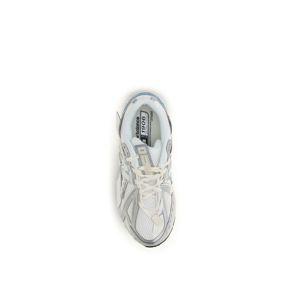 New Balance White Fabric Athletic Sneakers for Women