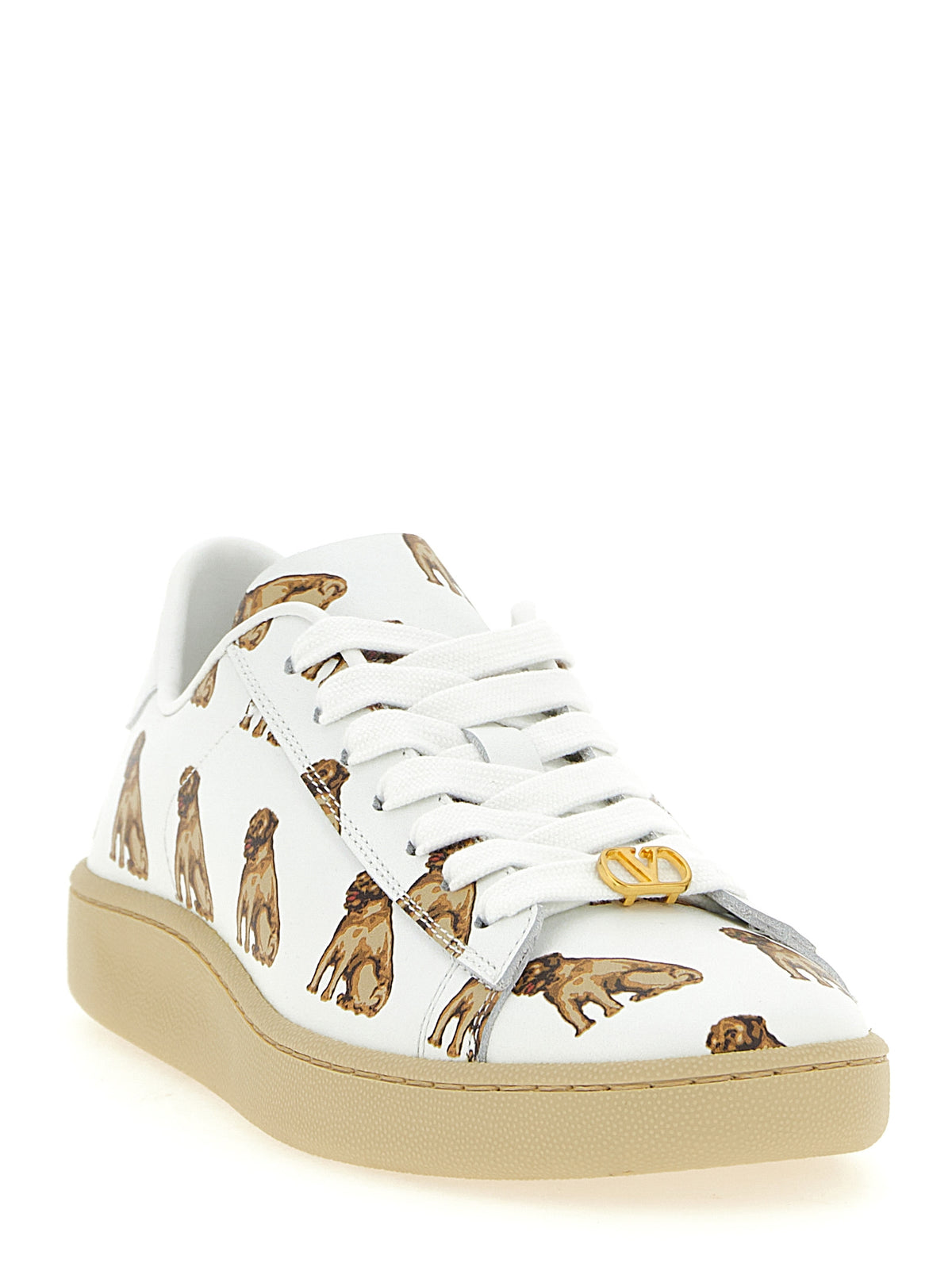 Valentino Garavani White Calfskin Low Top Sneakers for Women