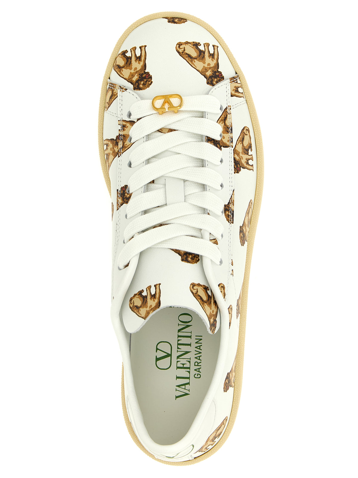 Valentino Garavani White Calfskin Low Top Sneakers for Women