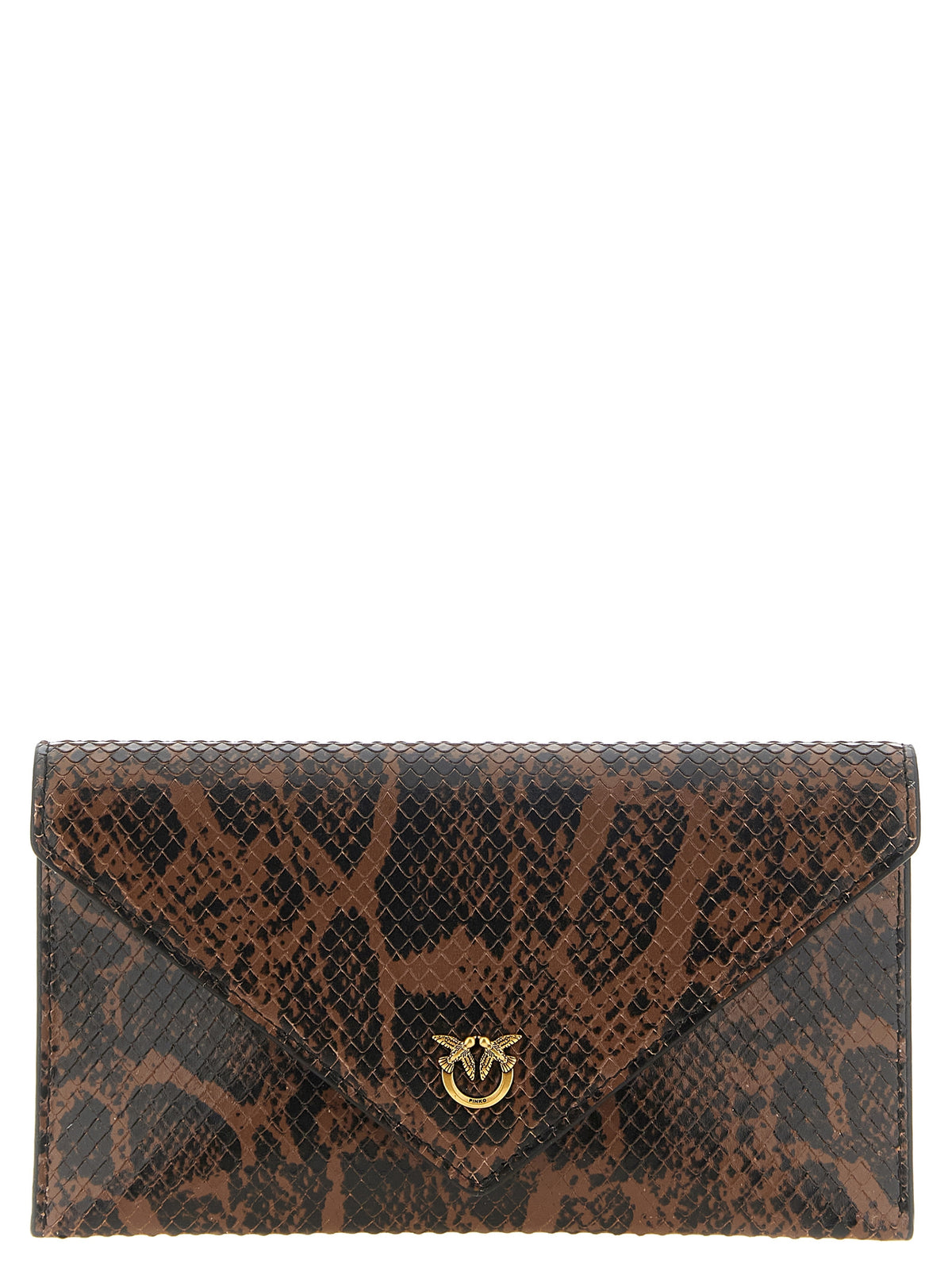 PINKO Brown Calfskin Clutch Bag for Women