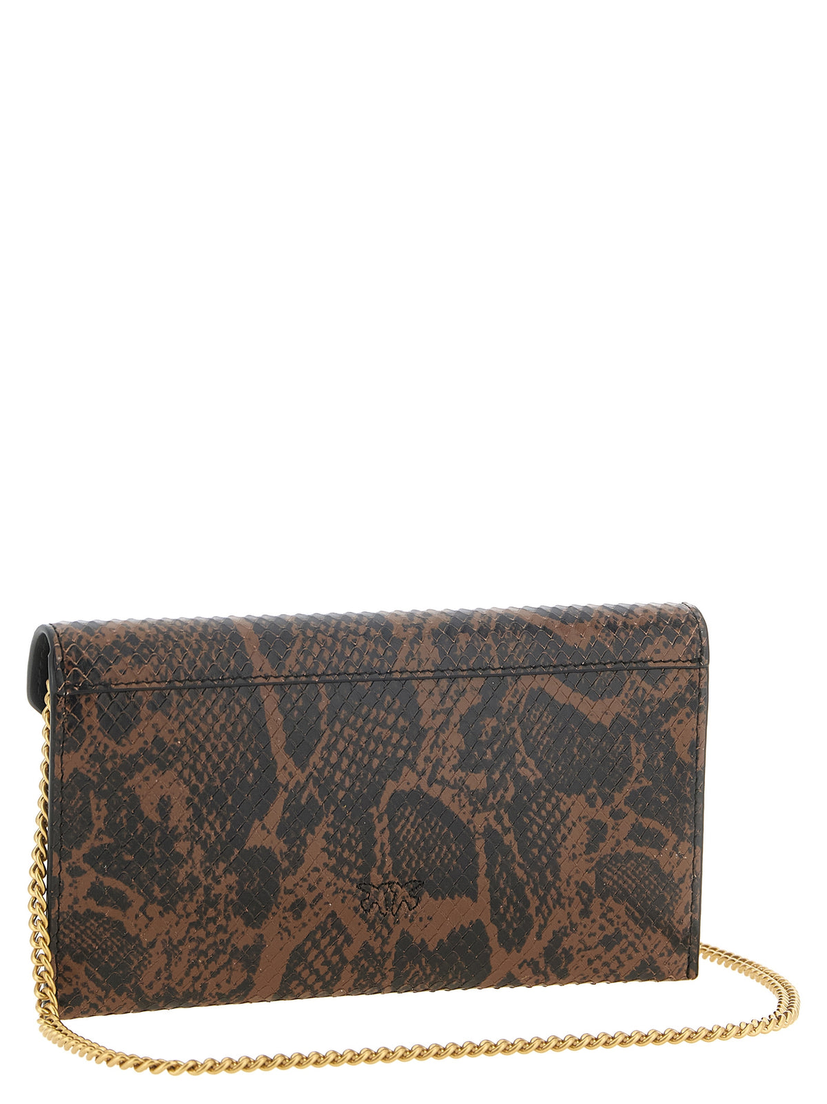 PINKO Brown Calfskin Clutch Bag for Women