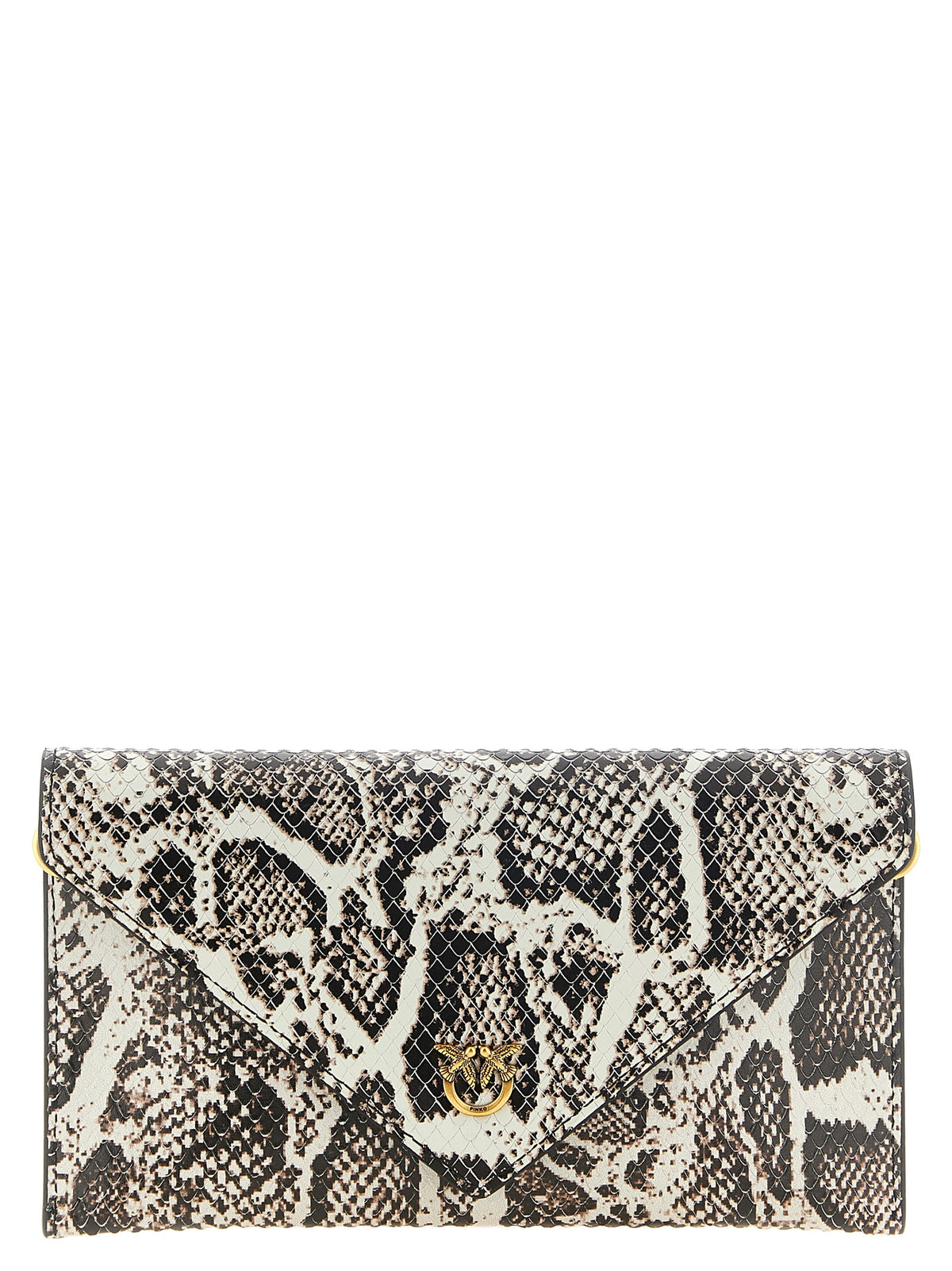 PINKO Beige Calfskin Clutch Bag for Women