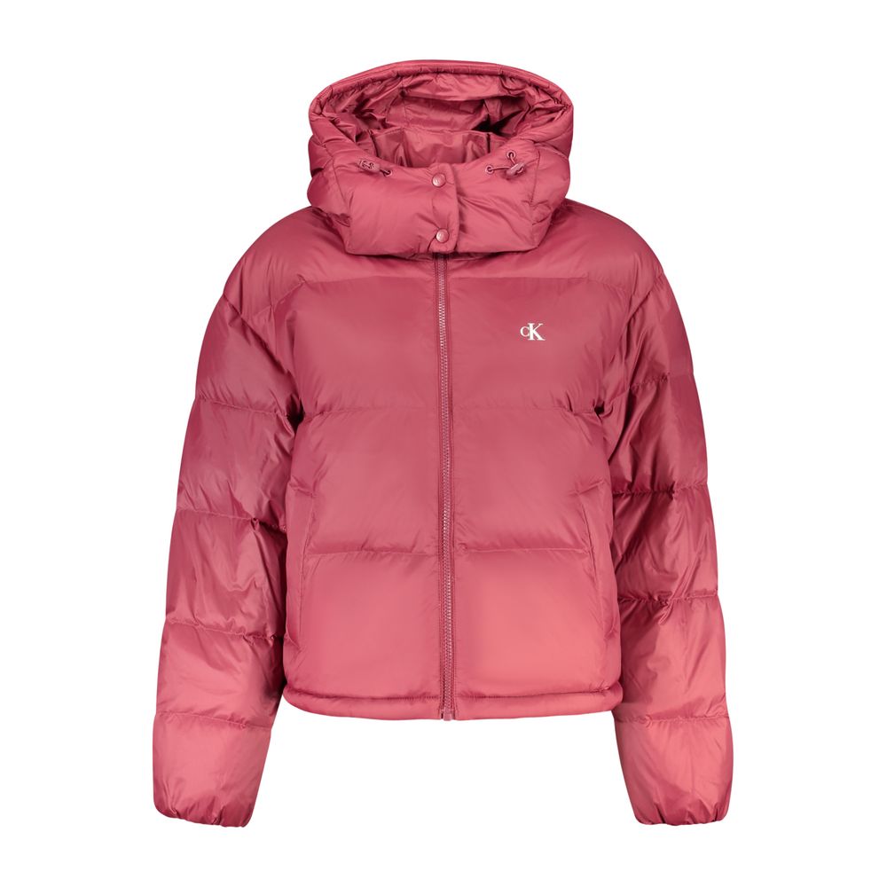 Calvin Klein Red Nylon Shell Jacket for Women