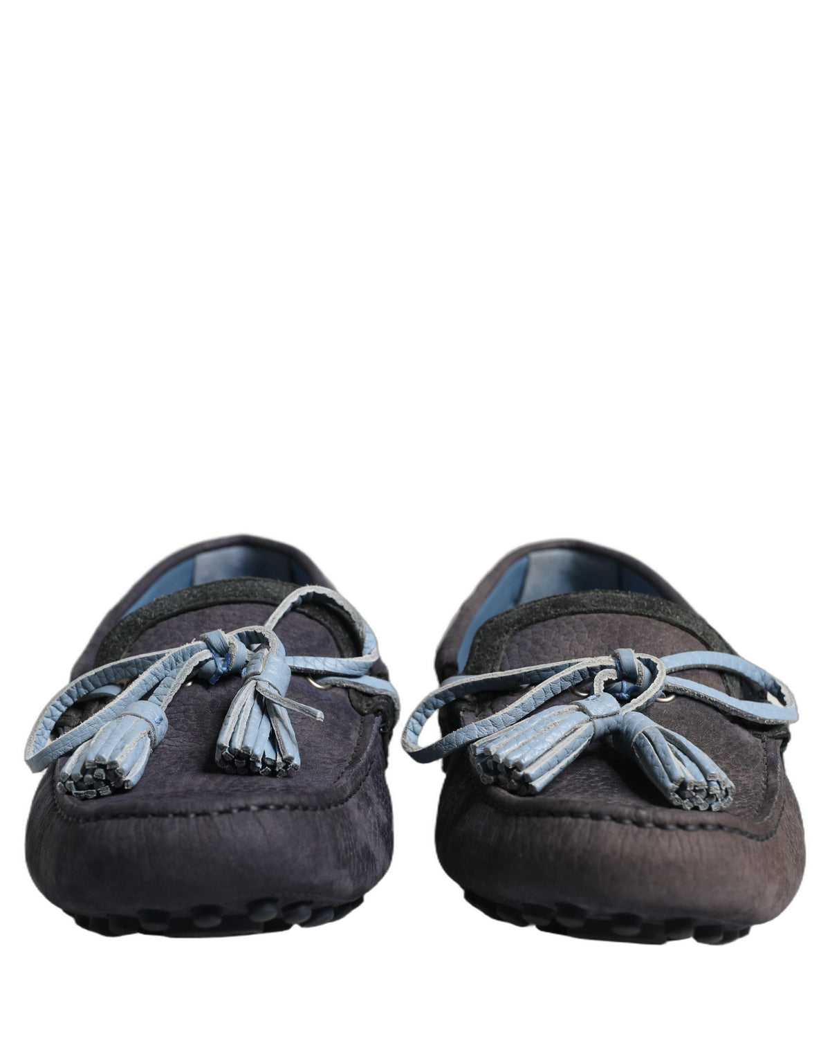 Dolce & Gabbana Navy Blue Suede Leather Tassel Loafers Shoes for Men