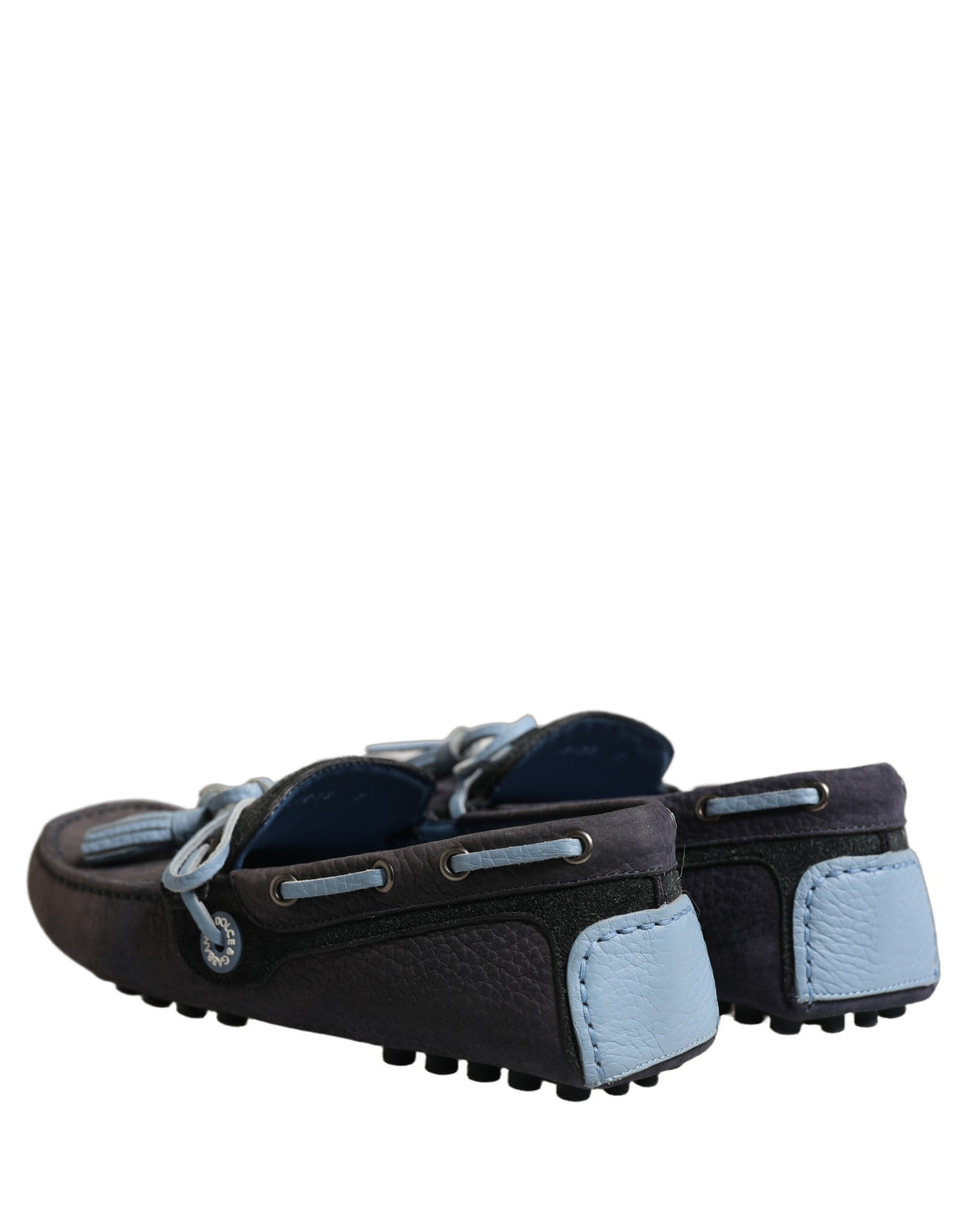 Dolce & Gabbana Navy Blue Suede Leather Tassel Loafers Shoes for Men