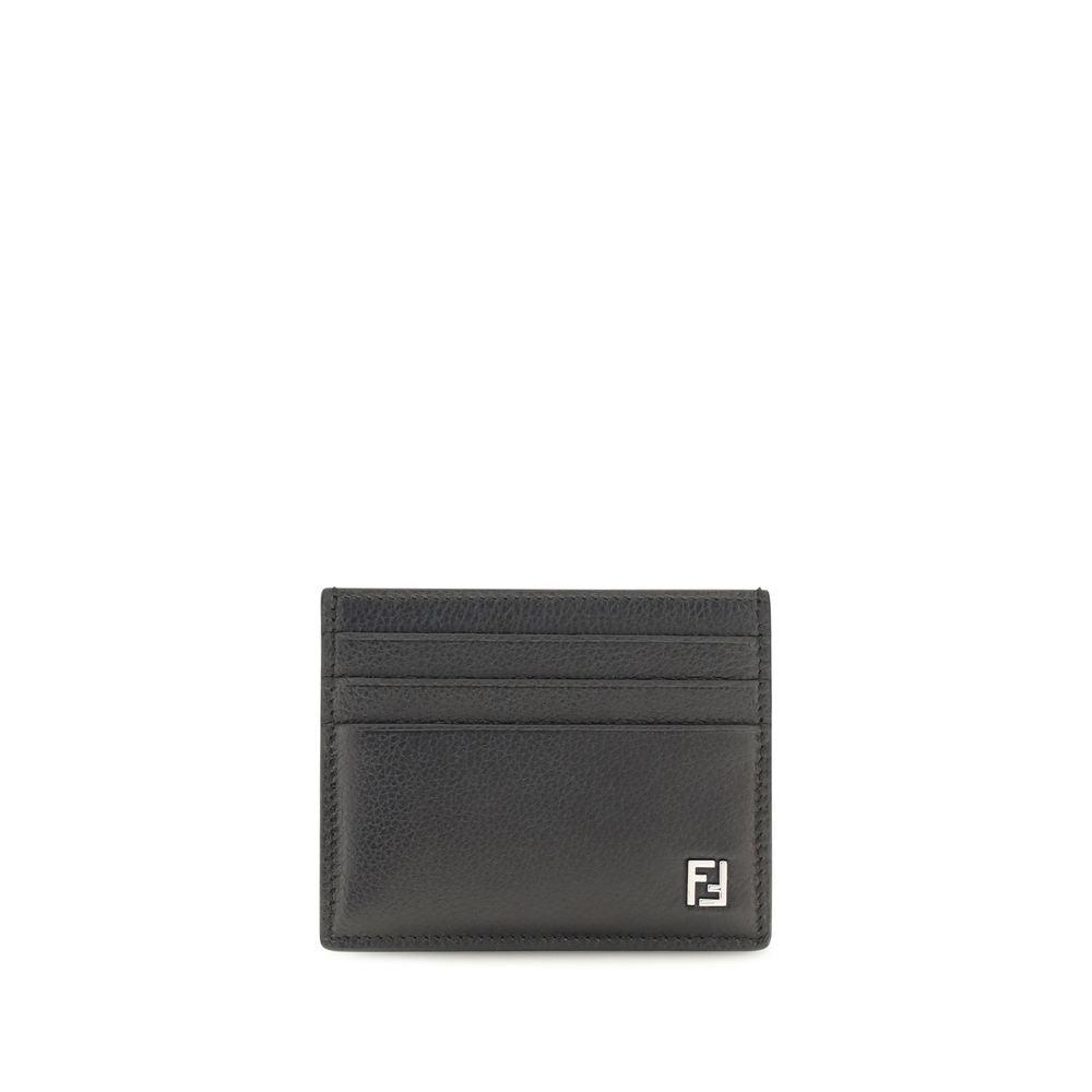Fendi Black Calf Leather Bos Taurus Wallet for Men