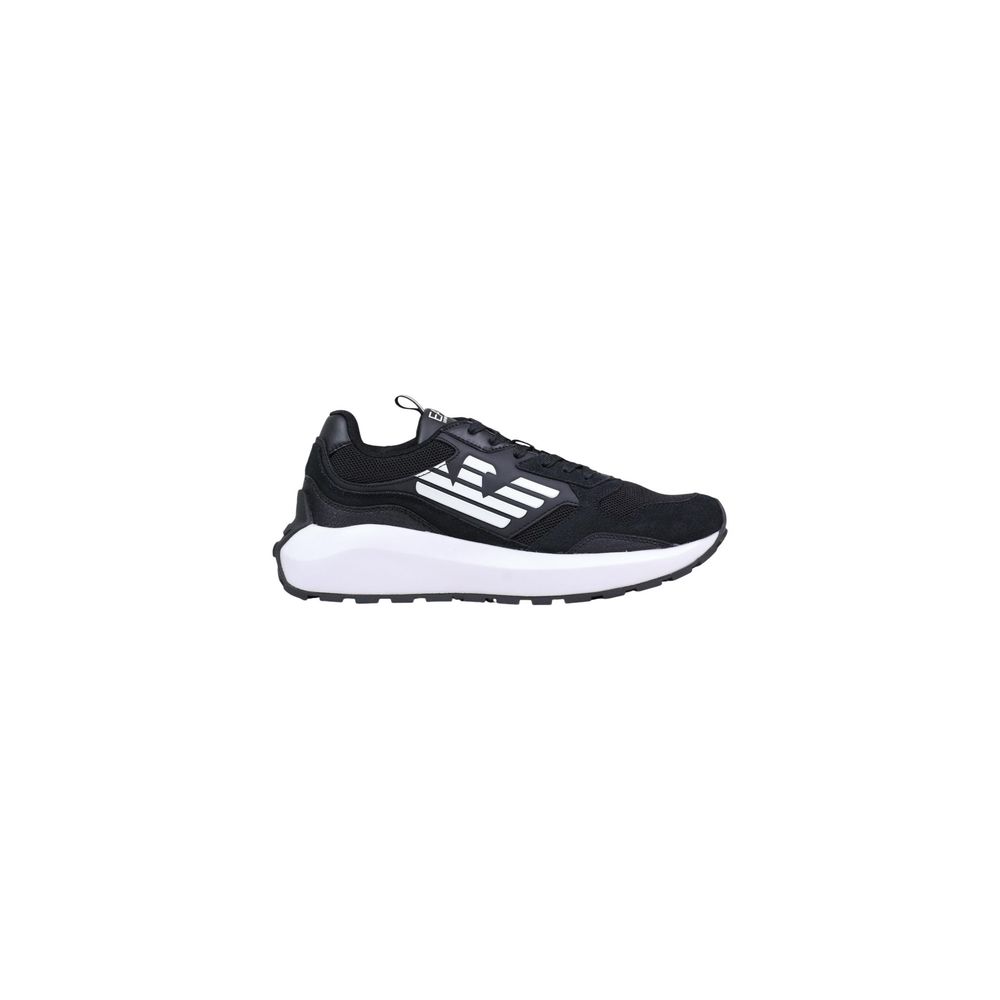 EA7 Emporio Armani Black And White Polyethylene Athletic Sneakers for Men